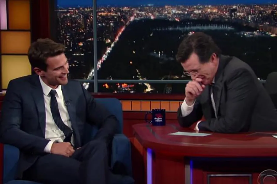 Theo James, Stephen Colbert, The Late Show, CBS, YouTube, 031816