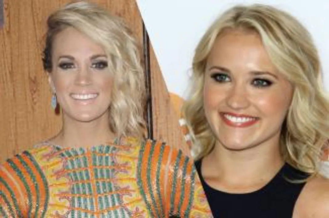 7 Pairs Of Celebs Who Should Play Family Members Emily Osment, Carrie Underwood, WENN, 080316