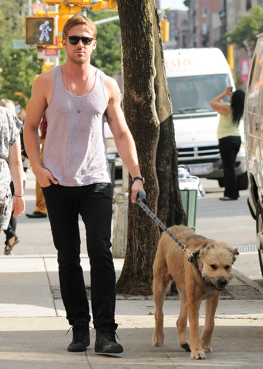 gosling holding a puppy gratuitous gosling gallery tank tops edition gosling holding a puppy gratuitous gosling gallery tank tops edition