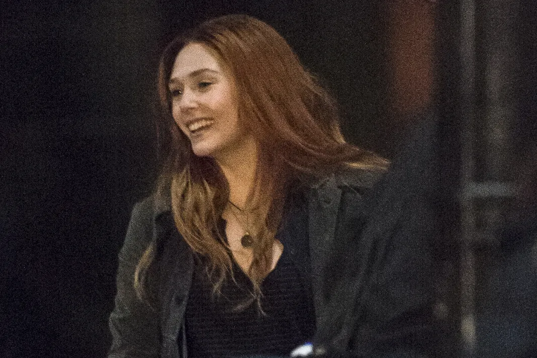 Elizabeth Olsen Films Scenes For Avengers Infinity War